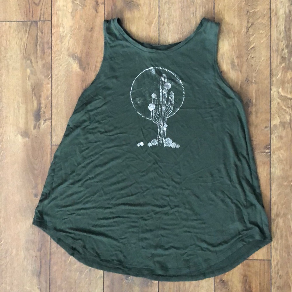 Olive Green Old Navy Cactus Soft Tank